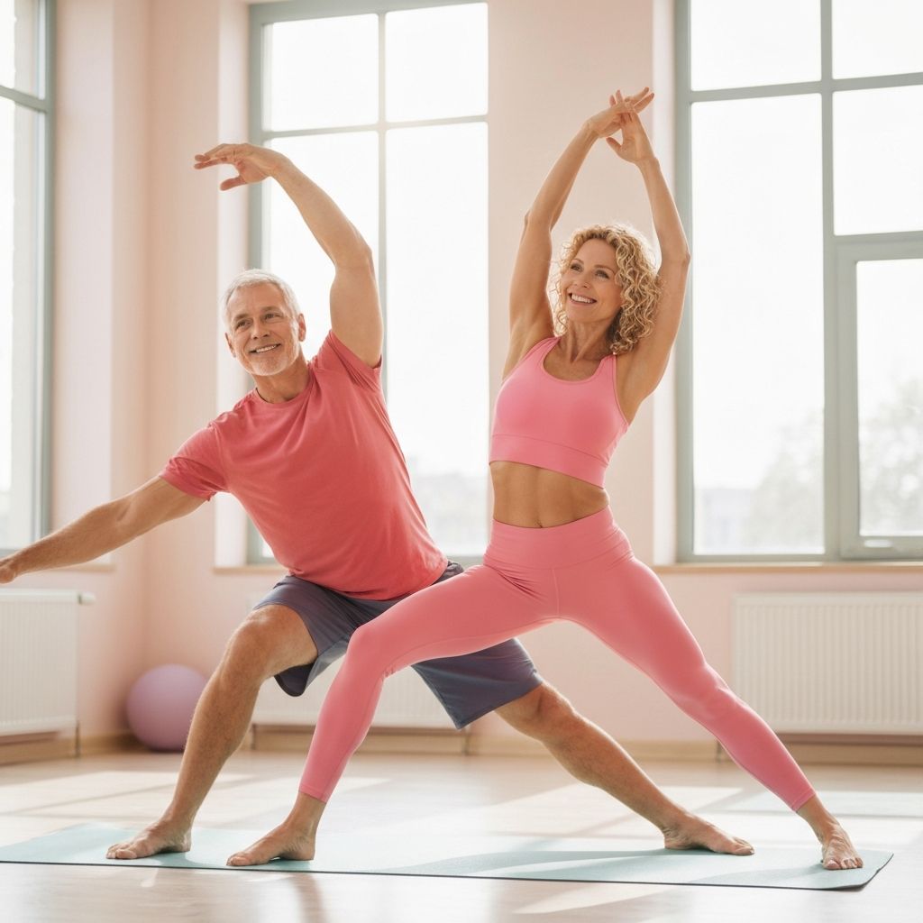 Active seniors enjoying outdoor activities together